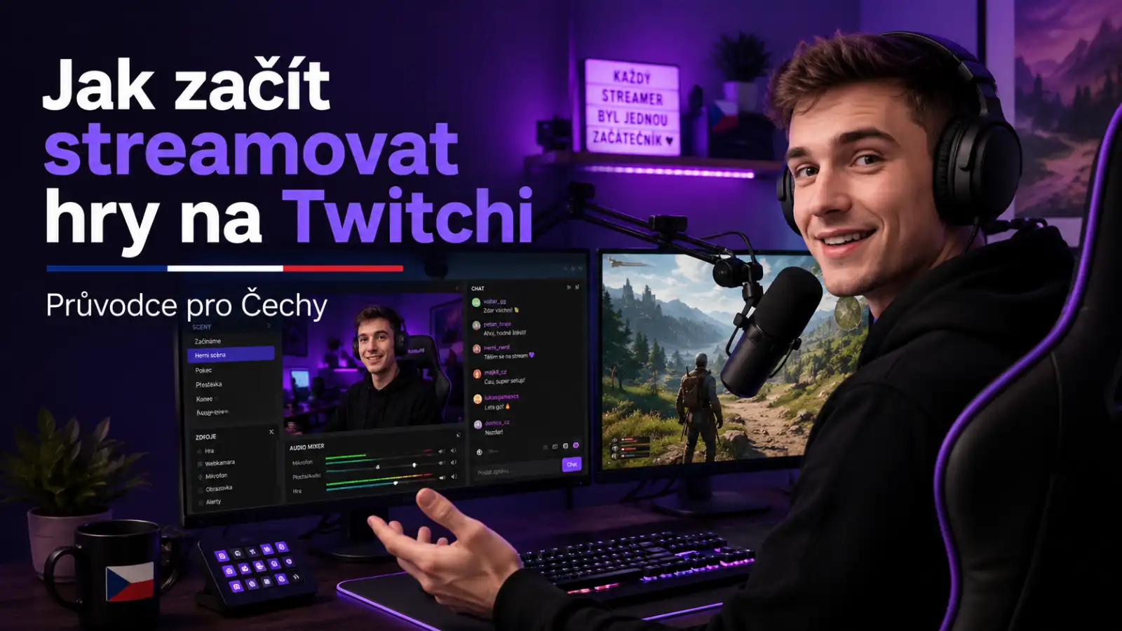 Jak začít streamovat hry na Twitchi – průvodce pro Čechy